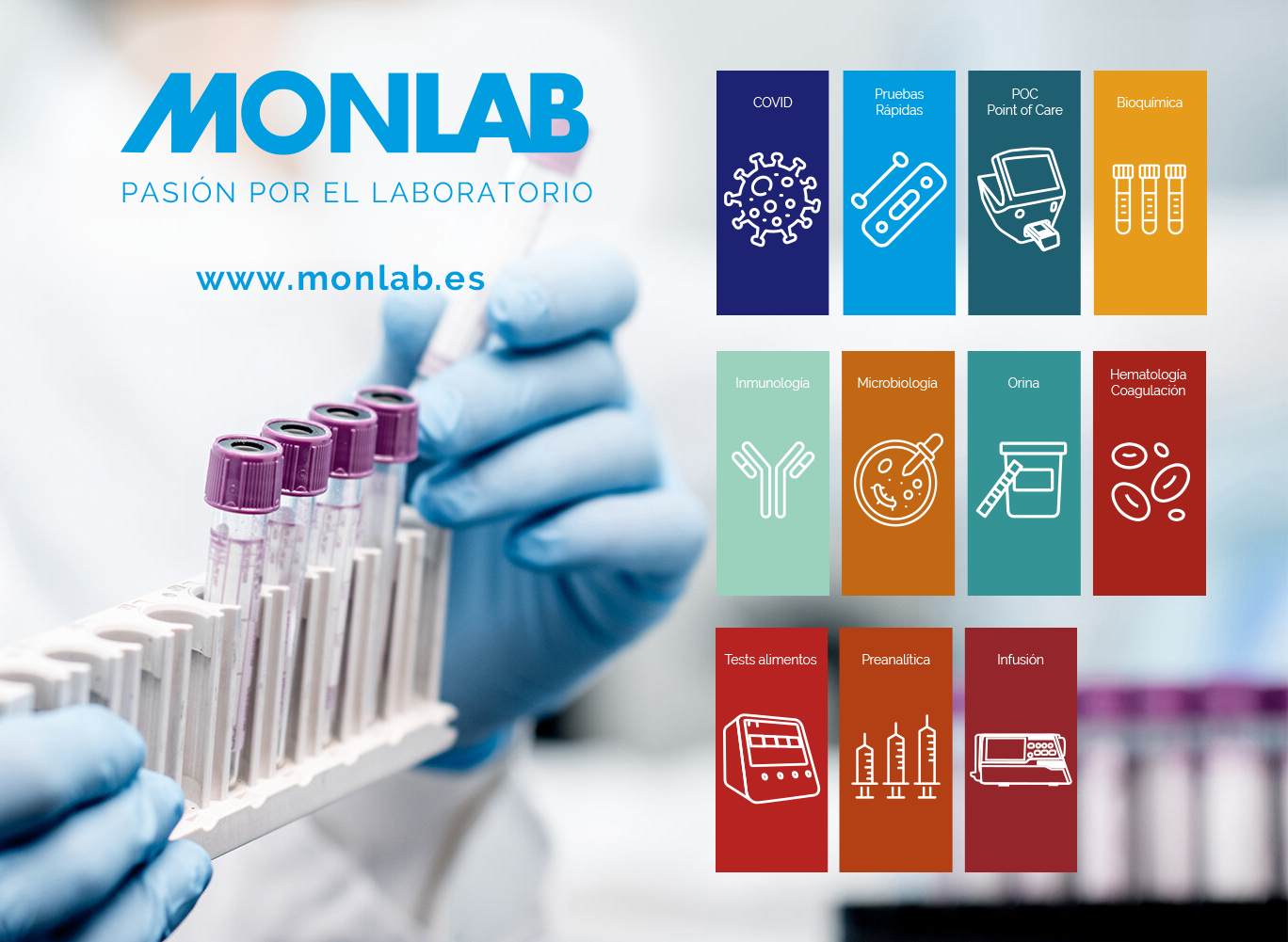 Covid, pruebas rápidas, POC, bioquímica, inmunología, microbiología, Orina, Hematologia coagulación, test de aliento, preanalítica, infusión